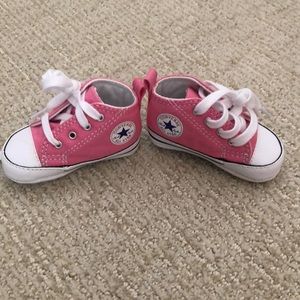 Pink infant Converse sneakers